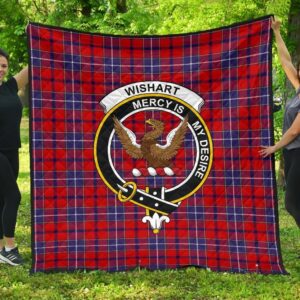 Wishart Dress Tartan Clan Badge Premium Quilt Th8 Home Decor  Quilt